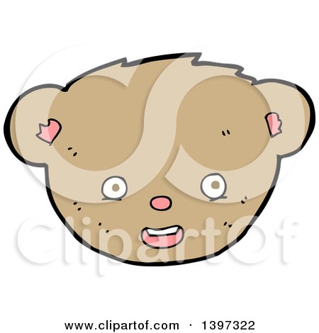 Clipart of a Cartoon Brown Bear - Royalty Free Vector Illustration by lineartestpilot