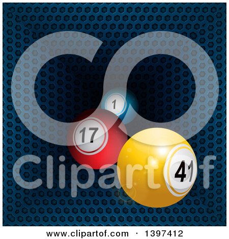 Clipart of 3d Bingo or Lottery Balls in a Metal Tunnel - Royalty Free Vector Illustration by elaineitalia