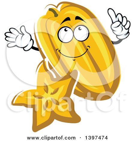 Clipart of a Carambola Starfruit Character - Royalty Free Vector Illustration by Vector Tradition SM