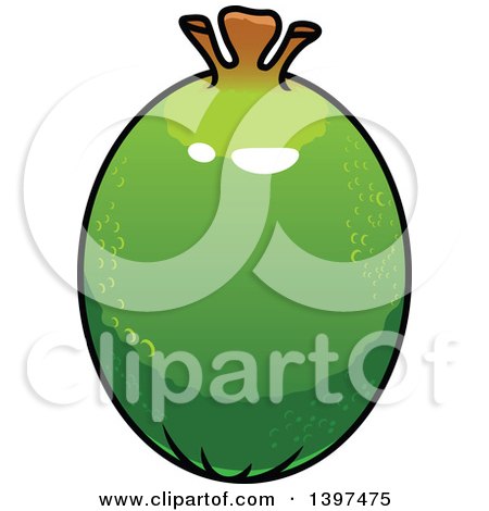 Clipart of a Pineapple Guava - Royalty Free Vector Illustration by Vector Tradition SM