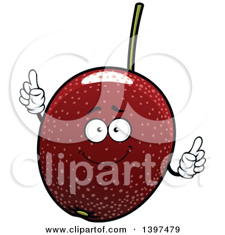 Clipart of a Passion Fruit Character - Royalty Free Vector Illustration by Vector Tradition SM