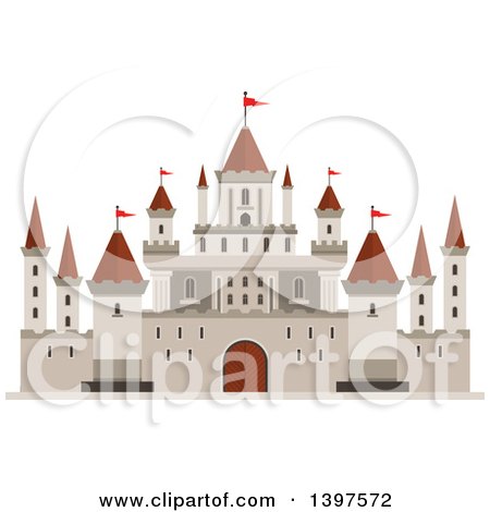 Clipart of a Castle - Royalty Free Vector Illustration by Vector Tradition SM