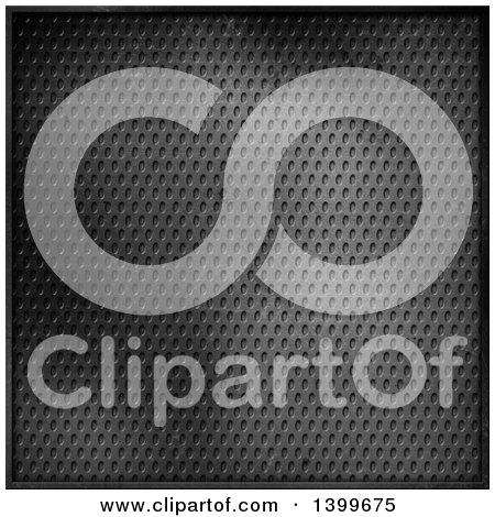 Clipart of a Scratched Perforated Metal Background - Royalty Free Illustration by KJ Pargeter
