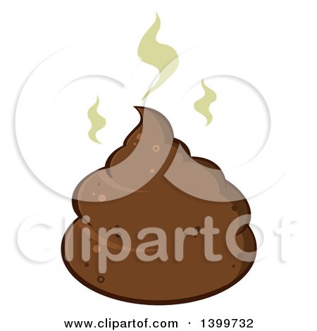 Clipart of a Cartoon Stinky Pile of Poop - Royalty Free Vector Illustration by Hit Toon