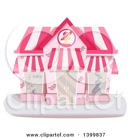 Clipart of a Boutique Building - Royalty Free Vector Illustration by BNP Design Studio