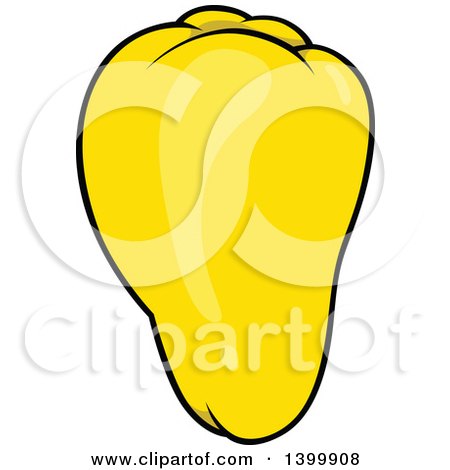 Clipart of a Cartoon Yellow Pepper - Royalty Free Vector Illustration by dero