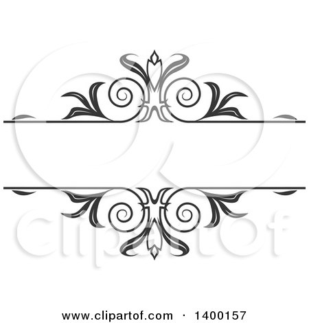 Clipart of a Calligraphic Design Element - Royalty Free Vector Illustration by dero