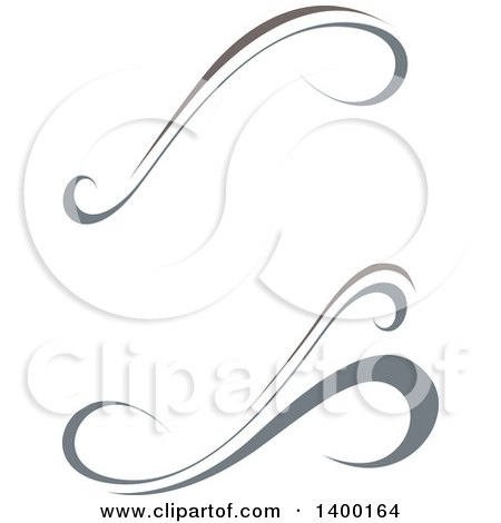 Clipart of a Calligraphic Design Element - Royalty Free Vector Illustration by dero