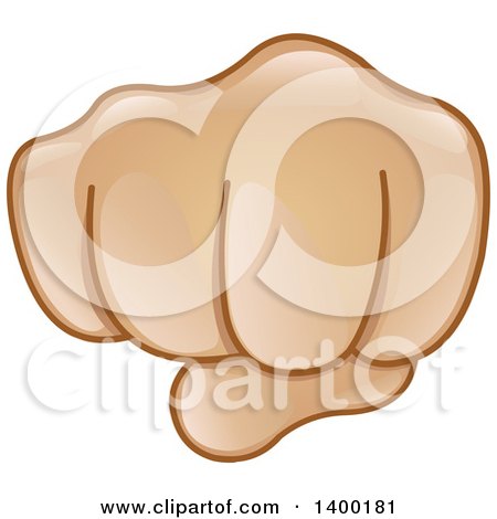 Clipart of a Smiley Emoji Hand in a Fist - Royalty Free Vector Illustration by yayayoyo