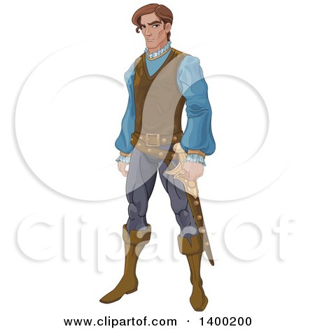 Clipart of a Prince with a Mad Expression - Royalty Free Vector Illustration by Pushkin