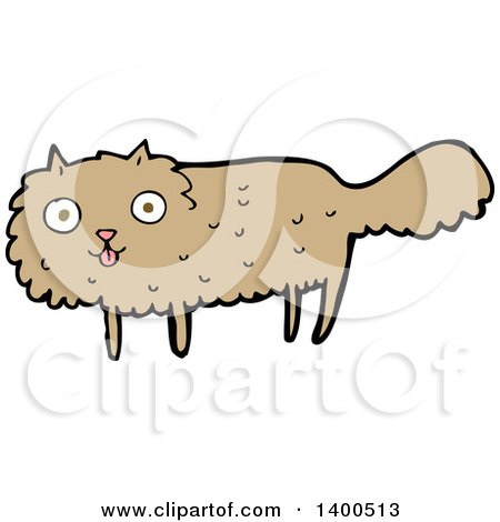 Clipart of a Cartoon Kitty Cat - Royalty Free Vector Illustration by lineartestpilot