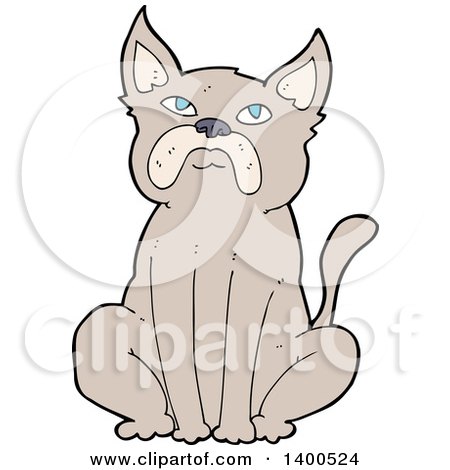 Clipart of a Cartoon Kitty Cat - Royalty Free Vector Illustration by lineartestpilot