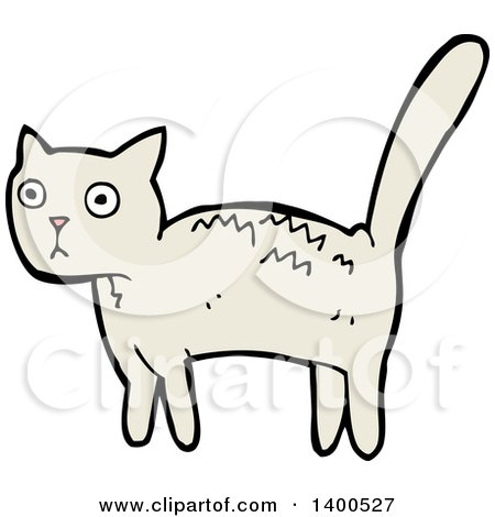 Clipart of a Cartoon Kitty Cat - Royalty Free Vector Illustration by lineartestpilot