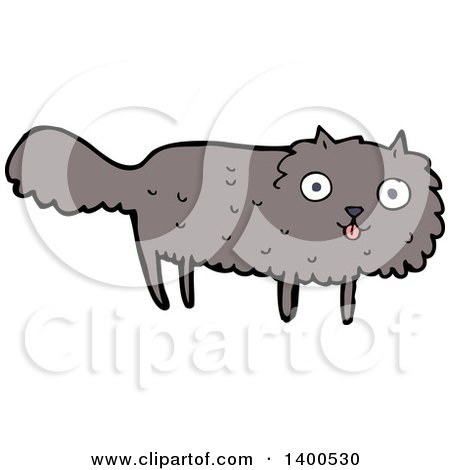 Clipart of a Cartoon Kitty Cat - Royalty Free Vector Illustration by lineartestpilot