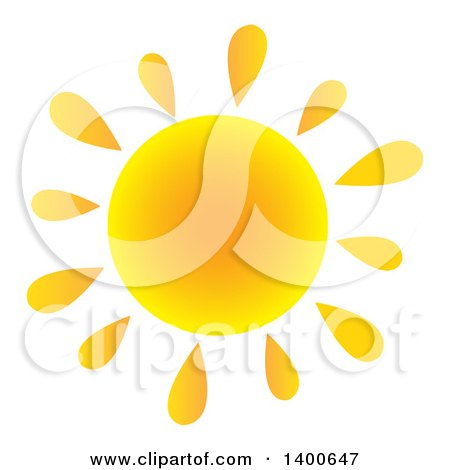 Clipart of a Summer Sun - Royalty Free Vector Illustration by Hit Toon