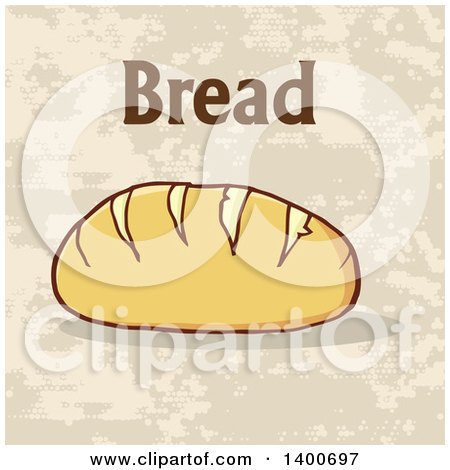 Clipart of a Loaf of Bread and Text - Royalty Free Vector Illustration by Hit Toon