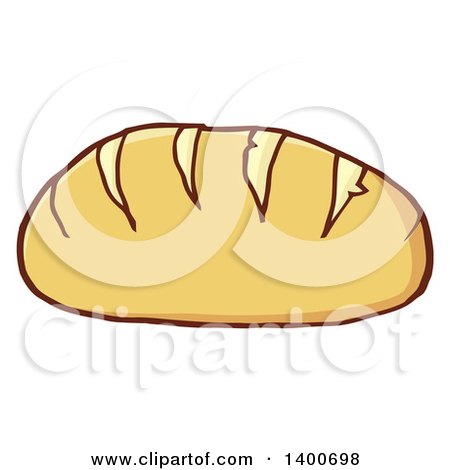Clipart of a Loaf of Bread - Royalty Free Vector Illustration by Hit Toon