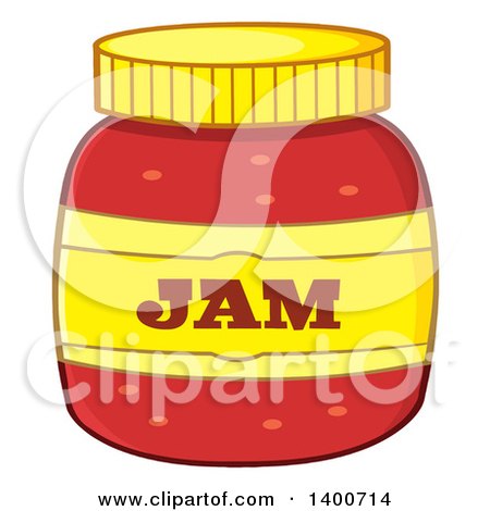 Clipart of a Jar of Jam - Royalty Free Vector Illustration by Hit Toon