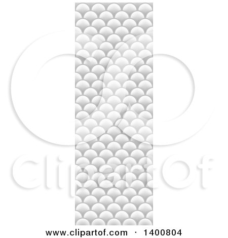 Clipart of a Vertical Seamless Grayscale Scale Pattern - Royalty Free Vector Illustration by dero