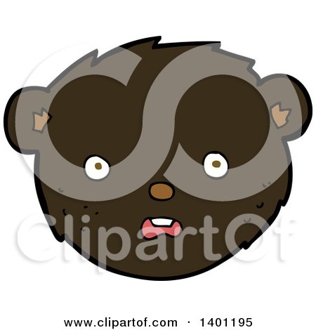 Clipart of a Cartoon Brown Bear - Royalty Free Vector Illustration by lineartestpilot