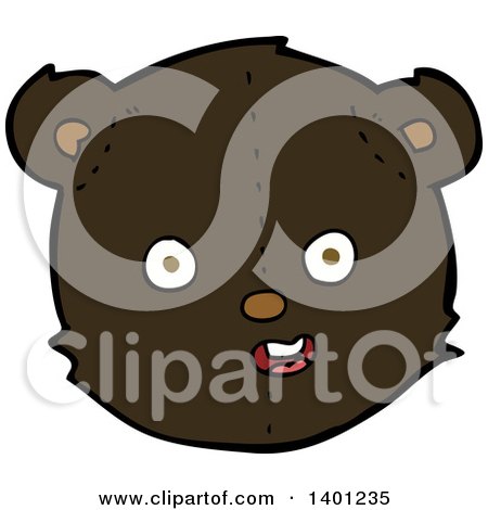 Clipart of a Cartoon Brown Teddy Bear - Royalty Free Vector Illustration by lineartestpilot