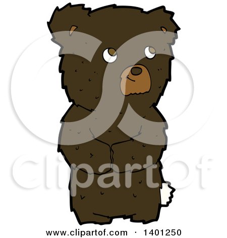 Clipart of a Cartoon Brown Bear - Royalty Free Vector Illustration by lineartestpilot