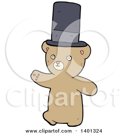 Clipart of a Cartoon Brown Bear - Royalty Free Vector Illustration by lineartestpilot