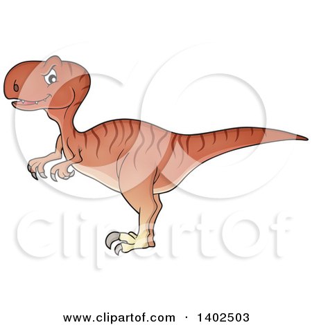 Clipart of a Raptor Dinosaur - Royalty Free Vector Illustration by visekart