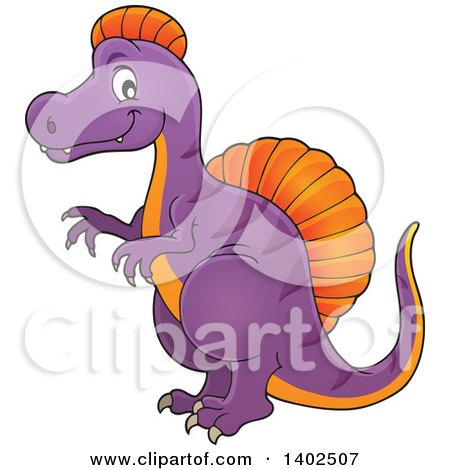 Clipart of a Spinosaurus Dinosaur - Royalty Free Vector Illustration by visekart
