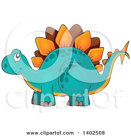 Clipart of a Stegosaur Dinosaur - Royalty Free Vector Illustration by visekart