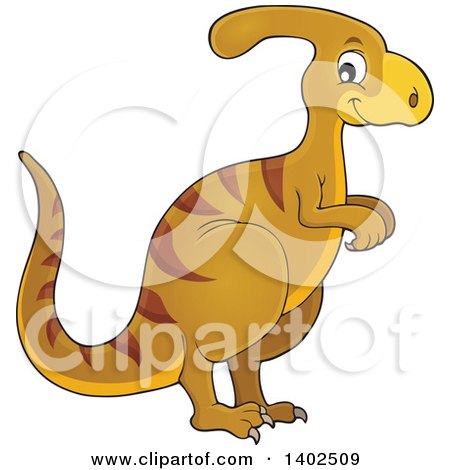 Clipart of a Parasaurolophus Dinosaur - Royalty Free Vector Illustration by visekart