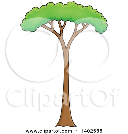 Clipart of a Prehistoric Tree - Royalty Free Vector Illustration by visekart