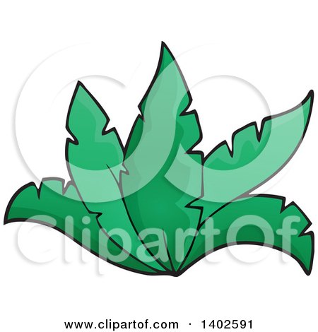 Clipart of a Prehistoric Plant - Royalty Free Vector Illustration by visekart