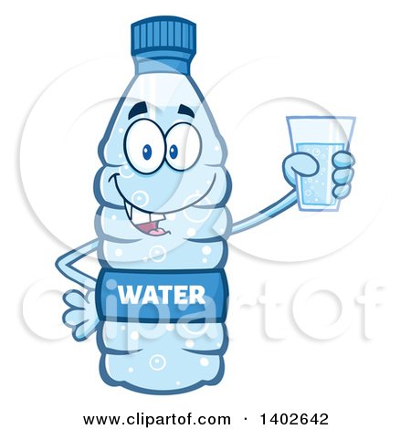 Cartoon Bottled Water Character Mascot Holding A Cup Posters Art Prints By Interior Wall Decor
