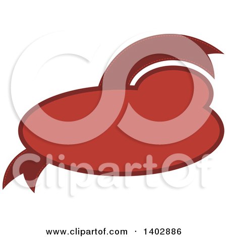 Clipart of a Red Oval and Banner Retail Label Design Element - Royalty Free Vector Illustration by dero