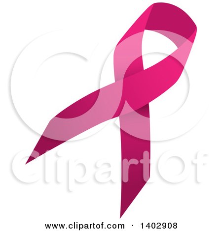 Clipart of a Pink Awareness Ribbon - Royalty Free Vector Illustration by ColorMagic