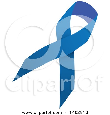 Clipart of a Blue Awareness Ribbon - Royalty Free Vector Illustration by ColorMagic
