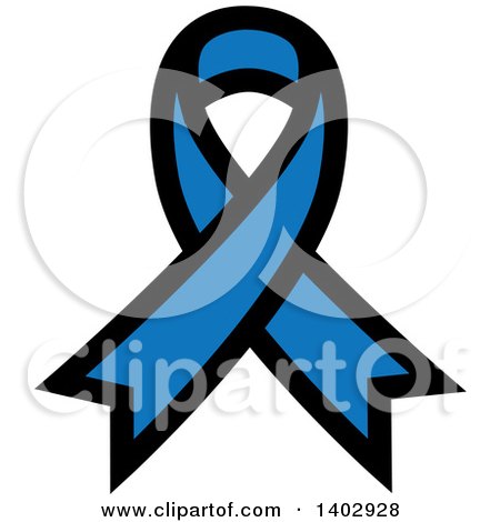 Clipart of a Blue Awareness Ribbon - Royalty Free Vector Illustration by ColorMagic