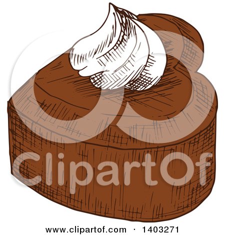 Clipart of a Sketched Cake - Royalty Free Vector Illustration by Vector Tradition SM