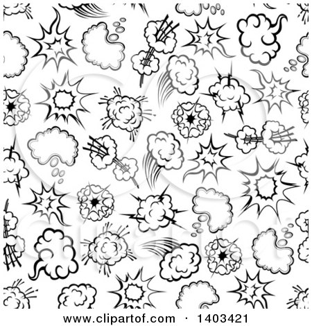 Clipart of a Seamless Background Pattern of Comic Bursts - Royalty Free Vector Illustration by Vector Tradition SM