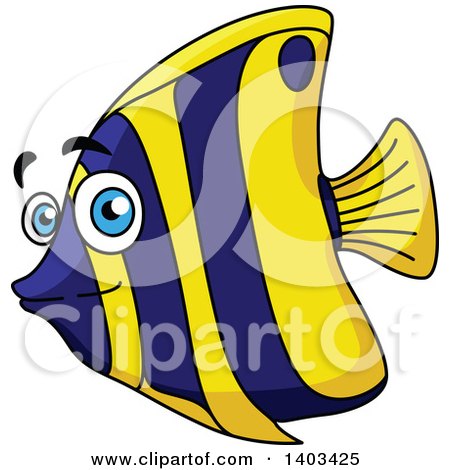 Clipart of a Cartoon Marine Fish - Royalty Free Vector Illustration by Vector Tradition SM