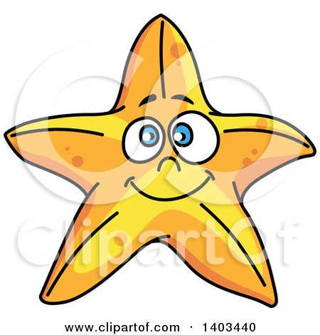 Clipart of a Cartoon Starfish - Royalty Free Vector Illustration by Vector Tradition SM