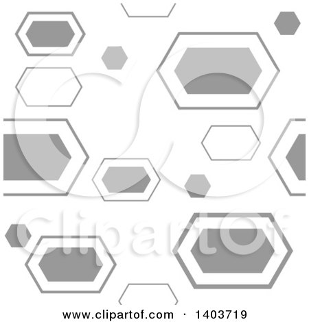 Clipart of a Retro Geometric Seamless Grayscale Pattern Background - Royalty Free Vector Illustration by dero