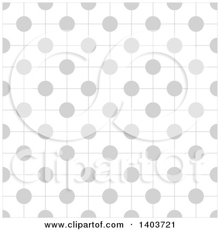 Clipart of a Retro Seamless Grayscale Pattern Background of Circles - Royalty Free Vector Illustration by dero
