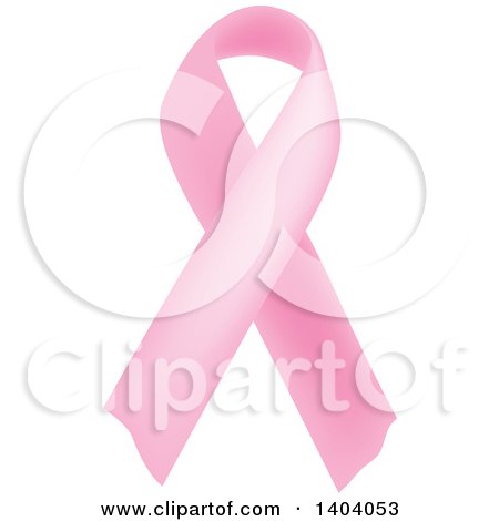 Clipart of a Pink Breast Cancer Awareness Ribbon - Royalty Free Vector Illustration by inkgraphics