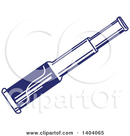 Clipart of a Nautical Telescope - Royalty Free Vector Illustration by inkgraphics
