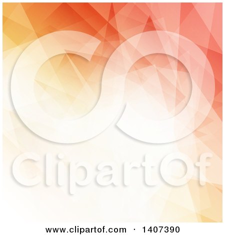 Clipart of a Gradient Orange Geometric Background - Royalty Free Vector Illustration by KJ Pargeter