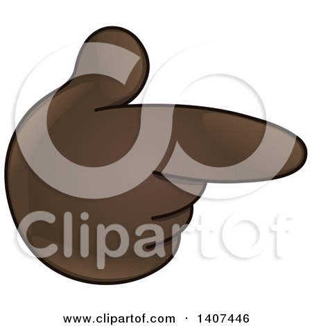Clipart of a Cartoon Emoji Hand Pointing - Royalty Free Vector Illustration by yayayoyo
