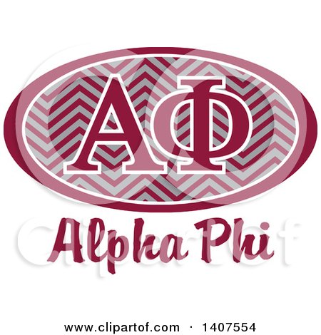 Clipart of a College Alpha Phi Sorority Organization Design - Royalty Free Vector Illustration by Johnny Sajem