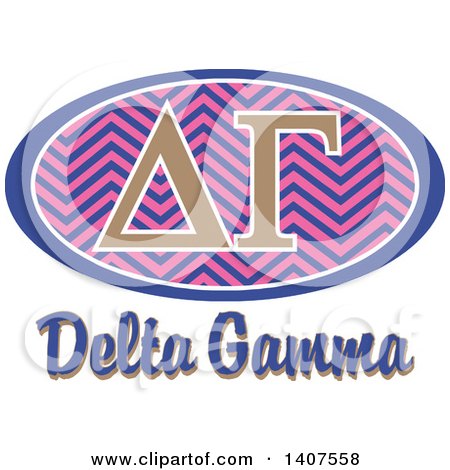 Clipart of a College Delta Gamma Sorority Organization Design - Royalty Free Vector Illustration by Johnny Sajem